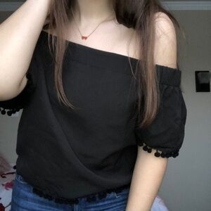 Willow and Clay off shoulder crop top